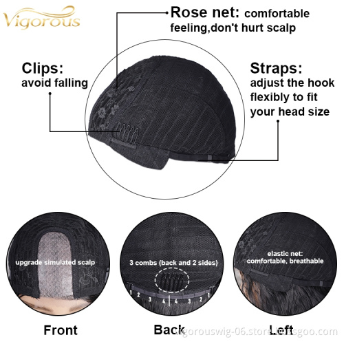 New Desinge Natural Color Hairline High Quality Machine Made Fiber Deep Curly Black Long Cheap Synthetic Hair Wigs
